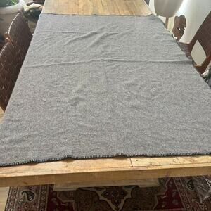 Faribault Woolen Mill Blanket Wool Blend Gray Throw 60"x 45.5"